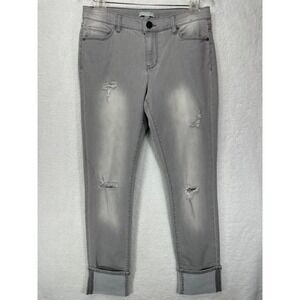 New York & Company Women's size 8 Straight Cuff Gray Jeans